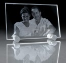 large crystal photo frame - slimline